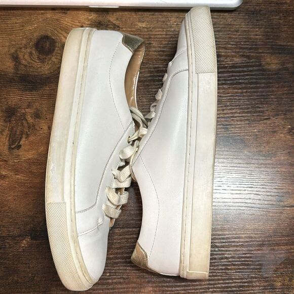 Banana Republic White Leather sneakers size 8.5 - Picture 6 of 10